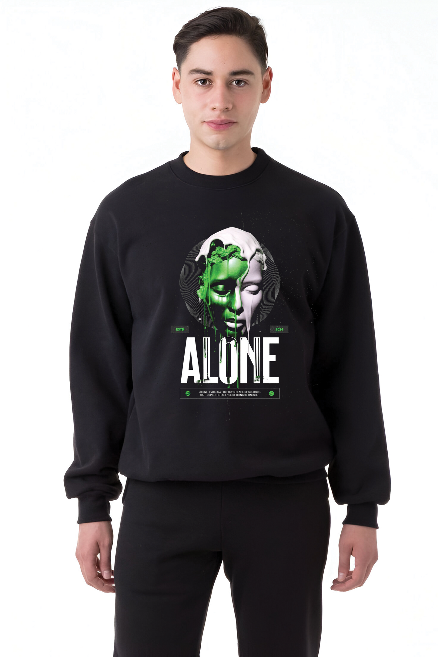 Alone Printed Sweatshirt