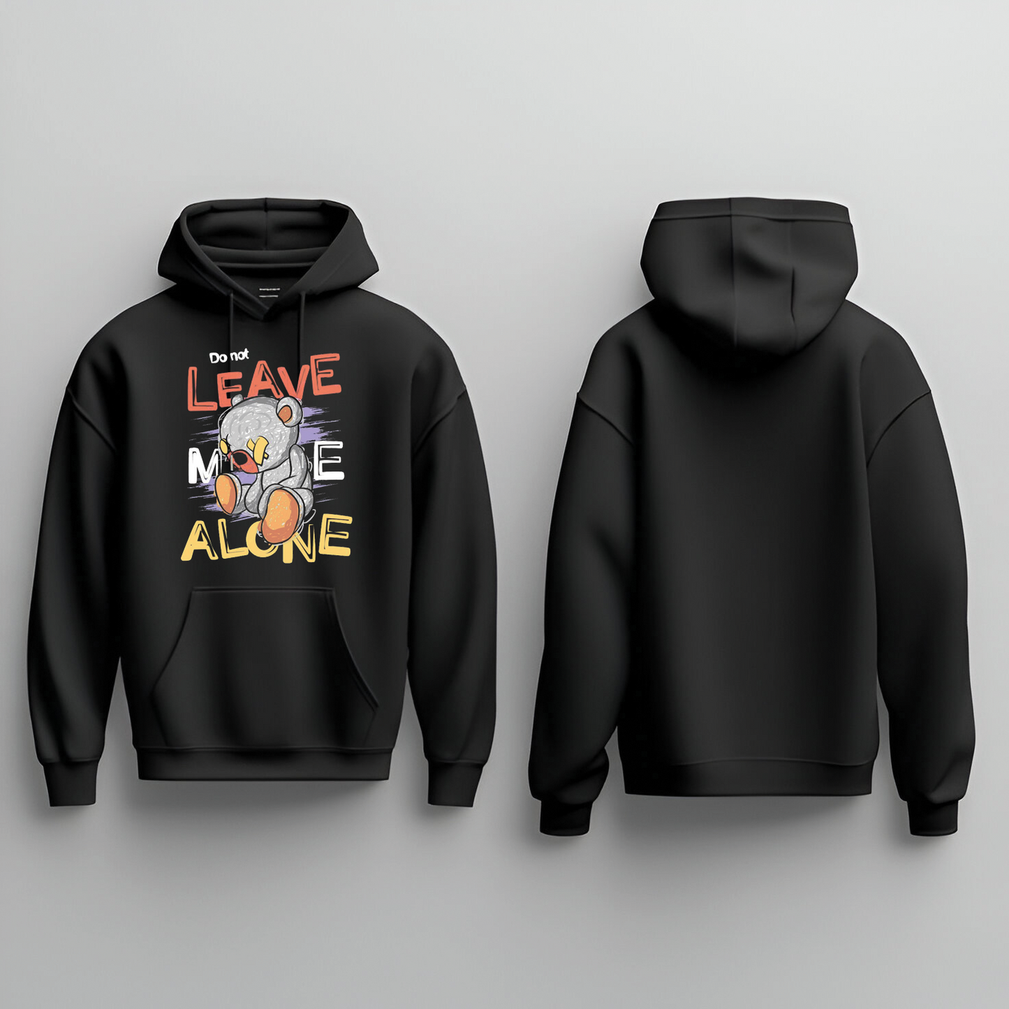 Leave Me Alone Printed Hoodie