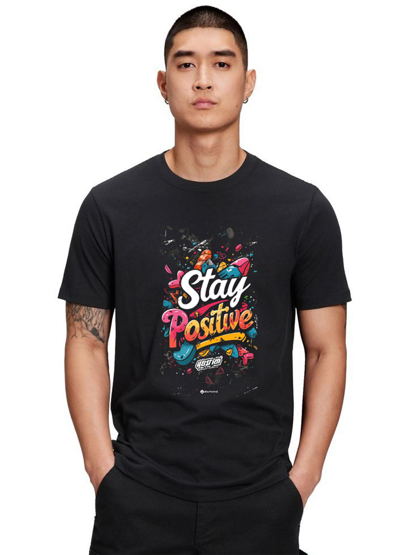 Stay Positive Printed T Shirt